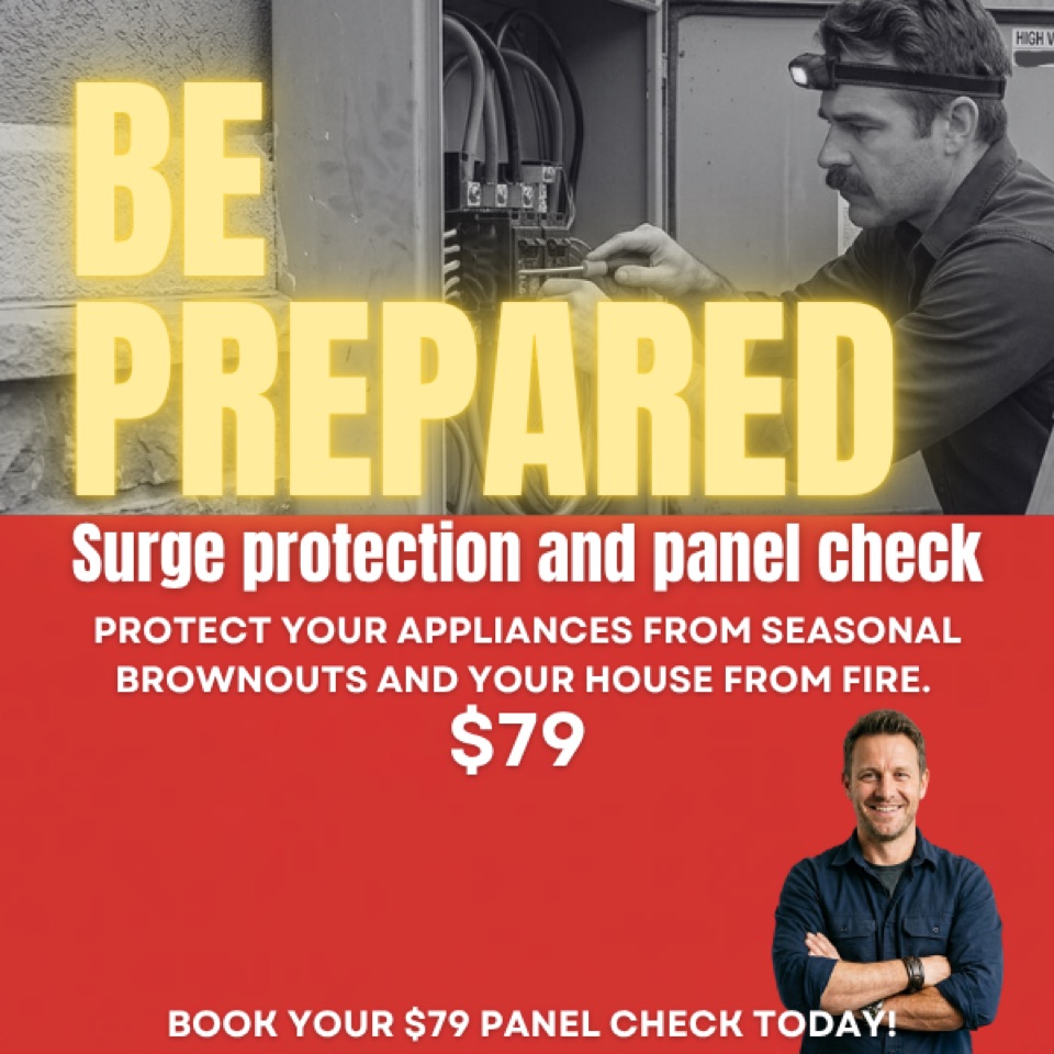 Electrical ad — “Be Prepared — Panel Check”