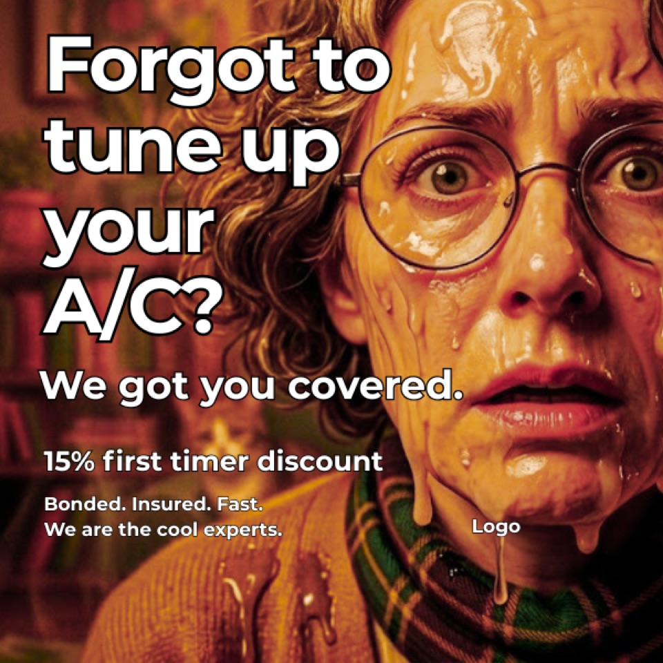 HVAC ad — “Forgot To Tune Up Your A/C?”